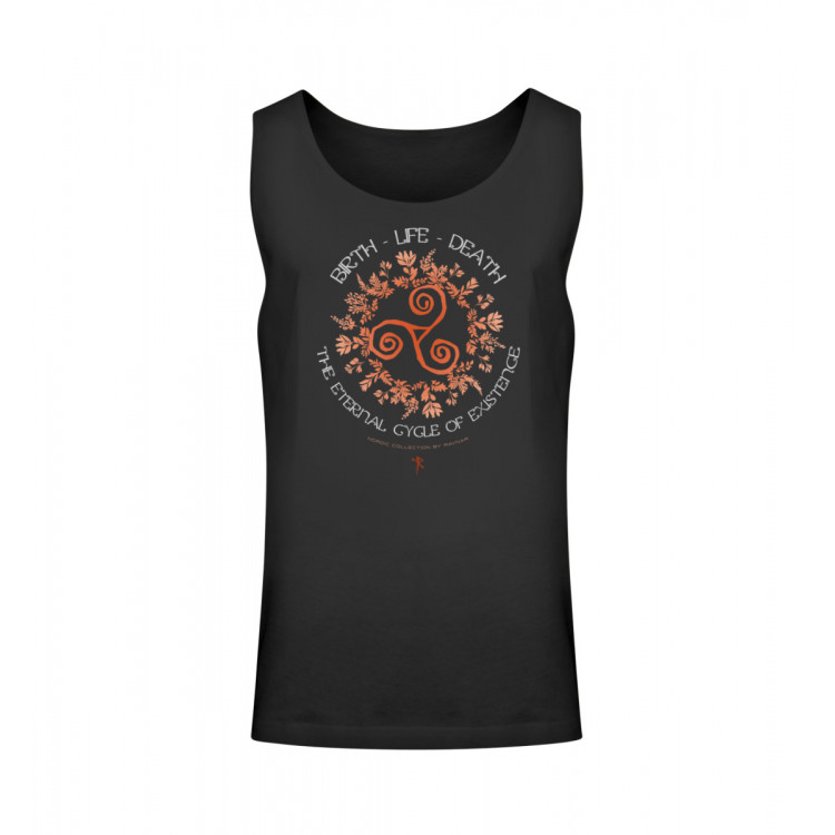 Triskele im Blätterring (auf dunkel) - Unisex Relaxed Tanktop