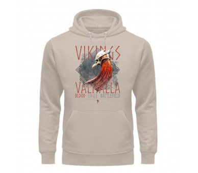 Vikings - Blood, Eagle, Battlefield (EN) - Unisex Organic Hoodie