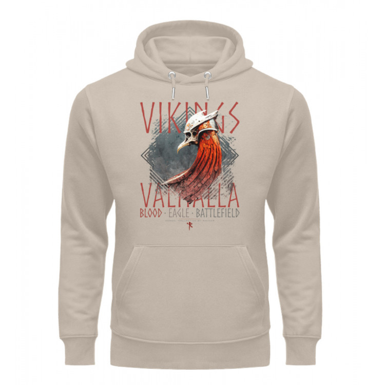 Vikings - Blood, Eagle, Battlefield (EN) - Unisex Organic Hoodie