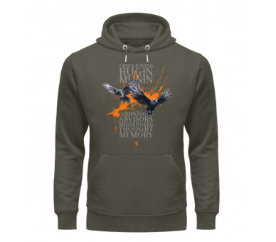 Odins Ravens - Hugin & Munin (EN) - Unisex Organic Hoodie