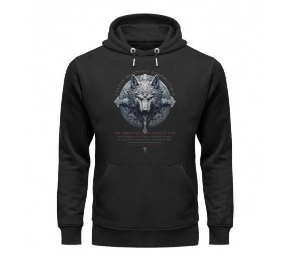 Fenris - strong, dangerous, unpredictable (EN) - Unisex Organic Hoodie