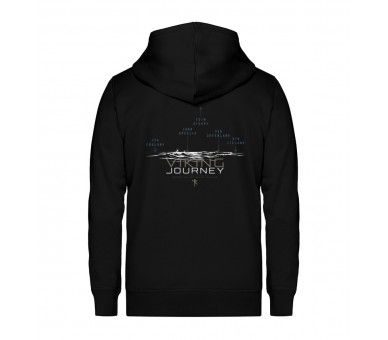 Viking Journey (EN - auf schwarz) - Unisex Organic Zipper ST/ST