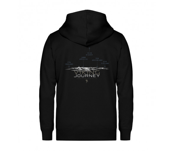 Viking Journey (EN - auf schwarz) - Unisex Organic Zipper ST/ST