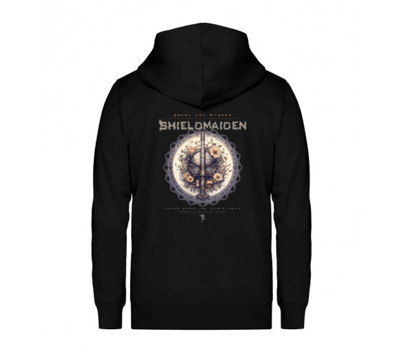 Shieldmaiden - brave and strong (EN) - Unisex Organic Zipper ST/ST