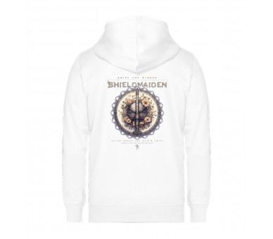 Shieldmaiden - brave and strong (EN) - Unisex Organic Zipper ST/ST