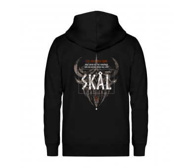 Skal - für Odin und Thor (DE - auf dunkel) - Unisex Organic Zipper ST/ST