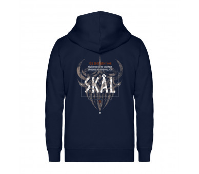 Skal - für Odin und Thor (DE - auf dunkel) - Unisex Organic Zipper ST/ST