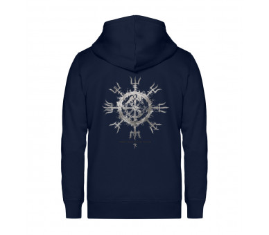 Vegvisir (auf dunkel) - Unisex Organic Zipper ST/ST