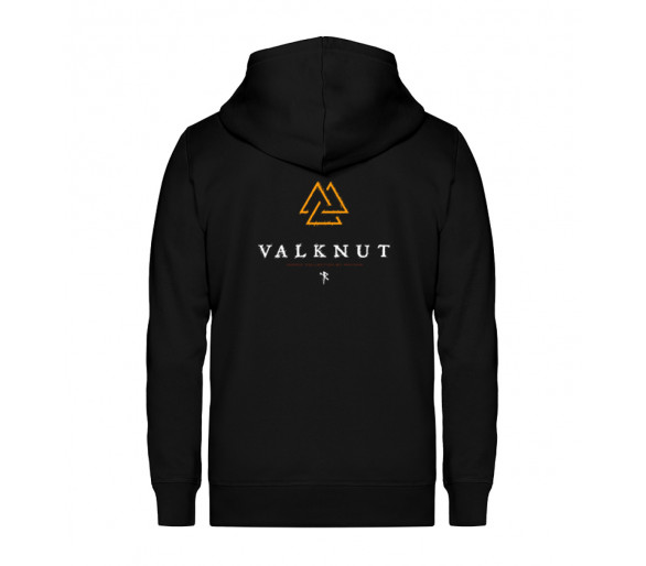 Valknut (auf dunkel) - Unisex Organic Zipper ST/ST