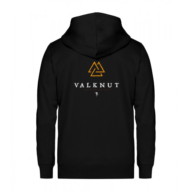 Valknut (auf dunkel) - Unisex Organic Zipper ST/ST