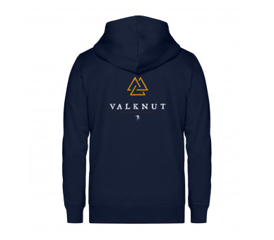Valknut (auf dunkel) - Unisex Organic Zipper ST/ST