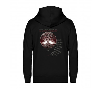 Yggdrasil and the nine worlds (EN) - Unisex Organic Zipper ST/ST