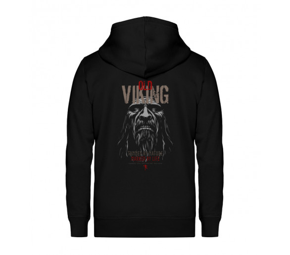 Old Viking (EN - auf dunkel) - Unisex Organic Zipper ST/ST