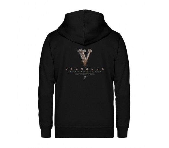 V - Valhalla (EN - auf dunkel) - Unisex Organic Zipper ST/ST