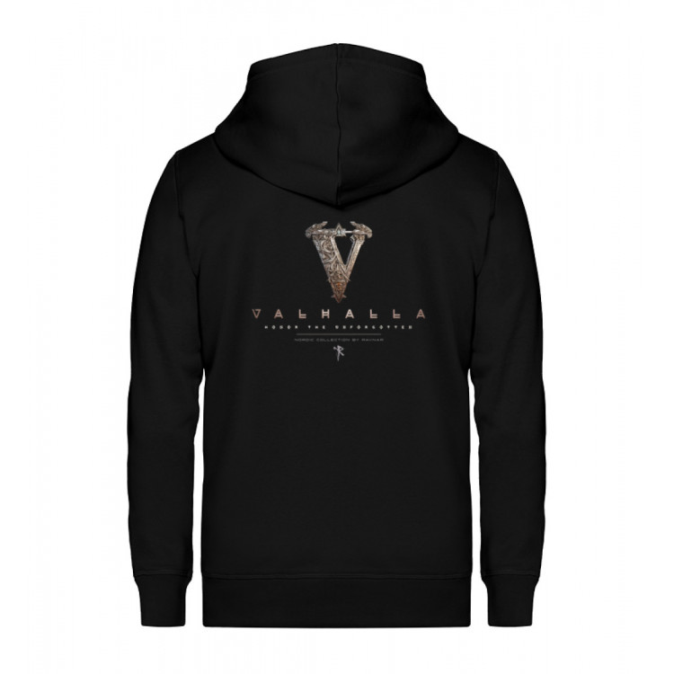 V - Valhalla (EN - auf dunkel) - Unisex Organic Zipper ST/ST