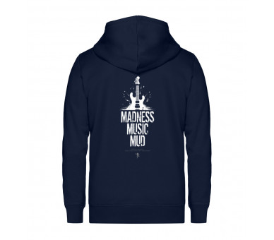 Madness, music, mud (auf dunkel) - Unisex Organic Zipper ST/ST