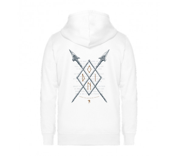 Gungnir - Speer und Rune Odins (auf hell) - Unisex Organic Zipper ST/ST