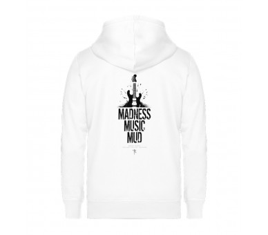 Madness, music, mud (auf hell) - Unisex Organic Zipper ST/ST