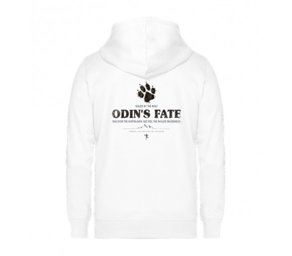 Odin´s fate - sealed by the wolf (auf hell) - Unisex Organic Zipper ST/ST