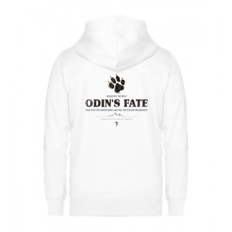 Odin´s fate - sealed by the wolf (auf hell) - Unisex Organic Zipper ST/ST