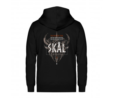 Skal - for Odin and Thor (EN - auf dunkel) - Unisex Organic Zipper ST/ST