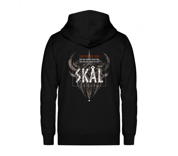 Skal - for Odin and Thor (EN - auf dunkel) - Unisex Organic Zipper ST/ST