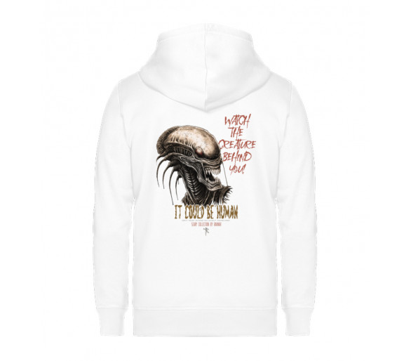 Watch the creature behind you (EN) - Unisex Organic Zipper ST/ST