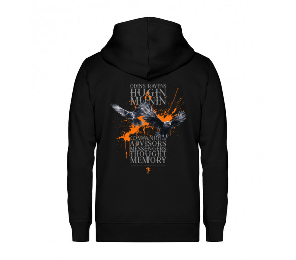 Odins Ravens - Hugin & Munin (EN) - Unisex Organic Zipper ST/ST