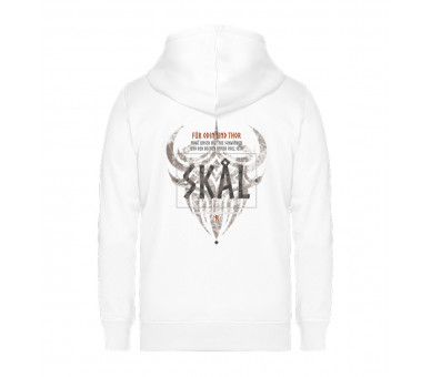 Skal - für Odin und Thor (DE auf hell) - Unisex Organic Zipper ST/ST