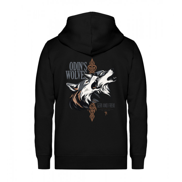 Odin´s Wolves - Geri and Freki (EN) - Unisex Organic Zipper ST/ST