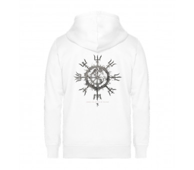 Vegvisir (auf hell) - Unisex Organic Zipper ST/ST