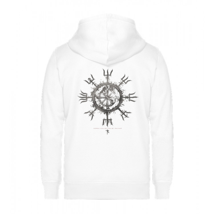 Vegvisir (auf hell) - Unisex Organic Zipper ST/ST