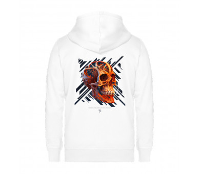 Ein Totenkopf in Orange - Unisex Organic Zipper ST/ST