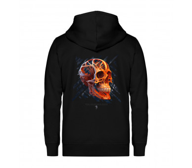 Ein Totenkopf in Orange - Unisex Organic Zipper ST/ST