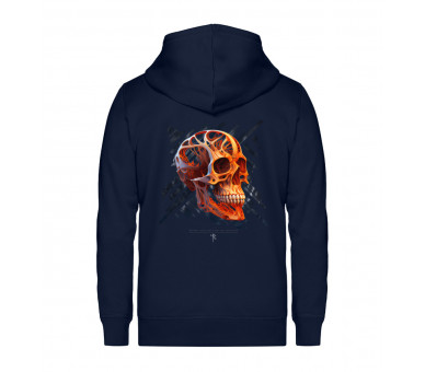 Ein Totenkopf in Orange - Unisex Organic Zipper ST/ST