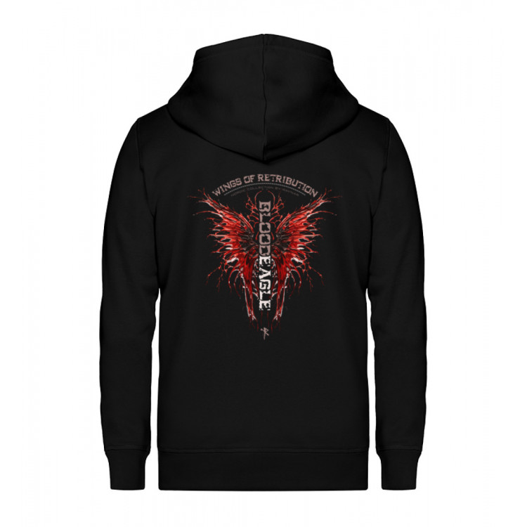 Wings of Retribution - BloodEagle (auf dunkel) - Unisex Organic Zipper ST/ST