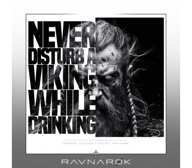 Never disturb a viking while drinking (EN) - Unisex Organic Zipper ST/ST