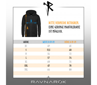 Ravnafólk (auf hell) - Unisex Organic Zipper ST/ST