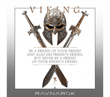 Viking - Be your friends friend (EN) - Unisex Organic Zipper ST/ST