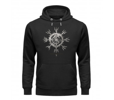 Vegvisir (auf dunkel) - Unisex Organic Hoodie