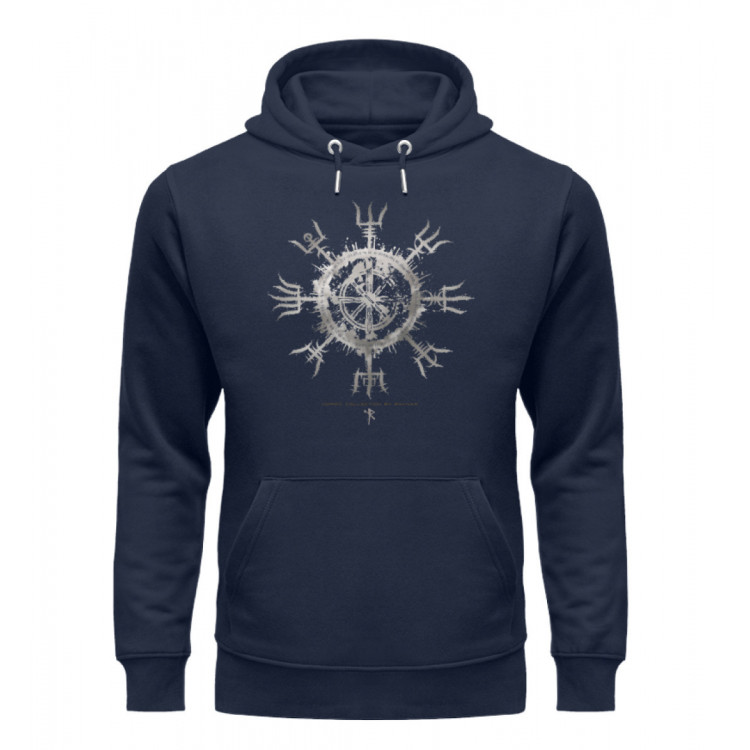 Vegvisir (auf dunkel) - Unisex Organic Hoodie