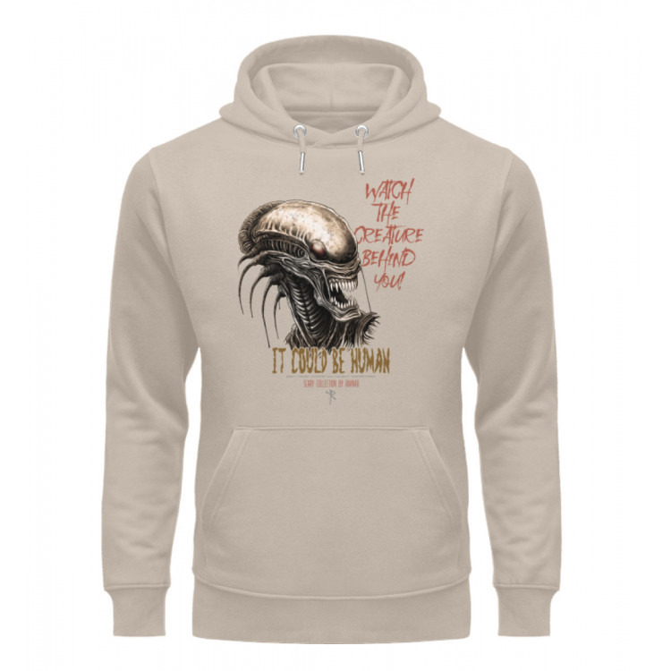 Watch the creature behind you (EN) - Unisex Organic Hoodie