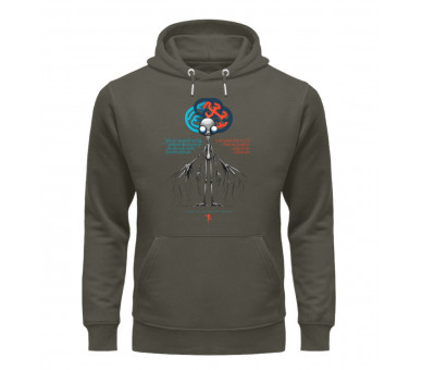 Der Sklaptid und sein Gehirn - Unisex Organic Hoodie