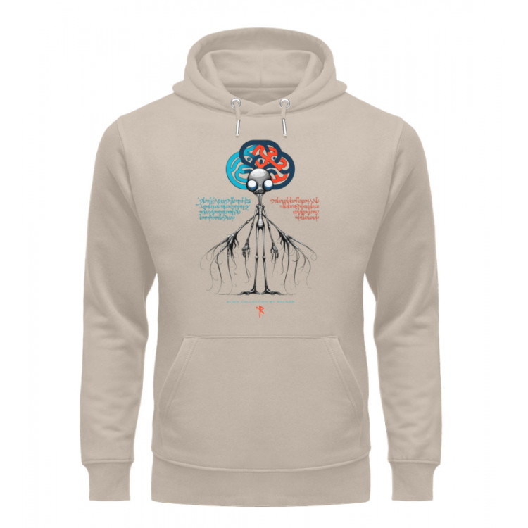 Der Sklaptid und sein Gehirn - Unisex Organic Hoodie