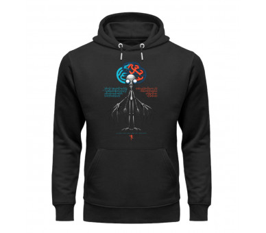 Der Sklaptid und sein Gehirn - Unisex Organic Hoodie