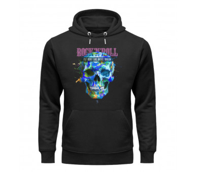 Rock´n´Roll ist bunt (cool) - Unisex Organic Hoodie