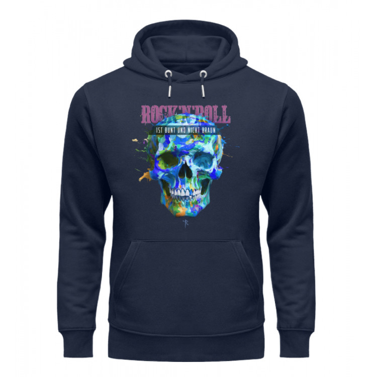 Rock´n´Roll ist bunt (cool) - Unisex Organic Hoodie