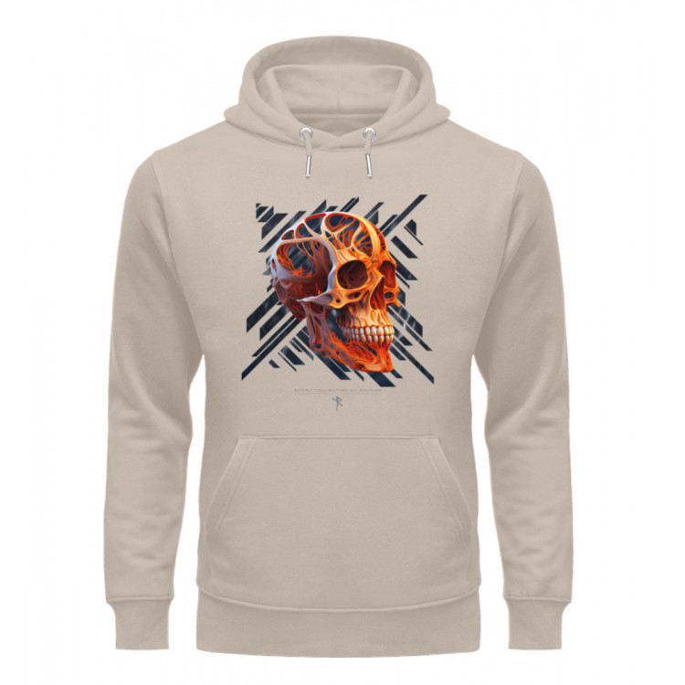 Ein Totenkopf in Orange - Unisex Organic Hoodie