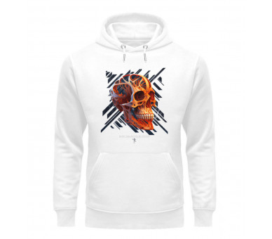 Ein Totenkopf in Orange - Unisex Organic Hoodie