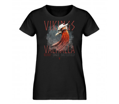 Vikings - Blood, Eagle, Battlefield (EN) - Damen Premium Organic Shirt